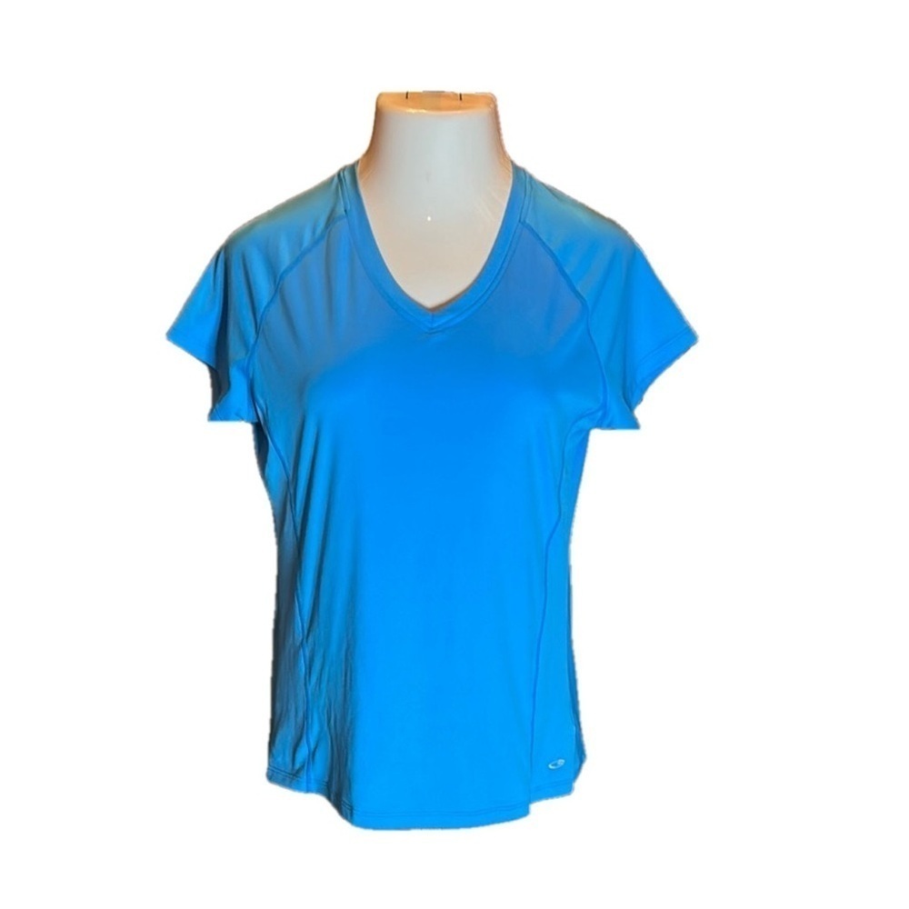 CHAMPION Bright Teal Blue Short Sleeve
Athletic Tee Shirt w/ Mesh Sides Size L